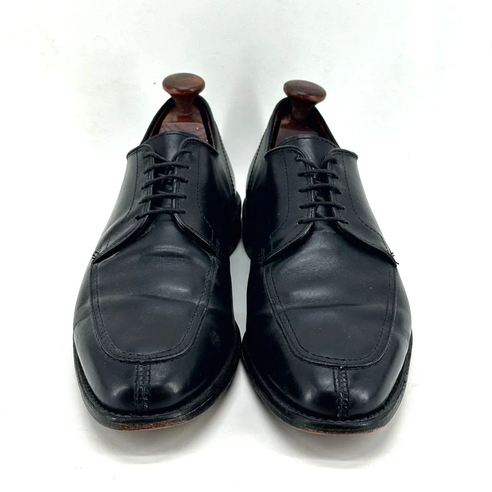 Allen Edmonds LaSalle Shoes 4308 Split Toe Derby Black Leather Blucher Mens 10 D